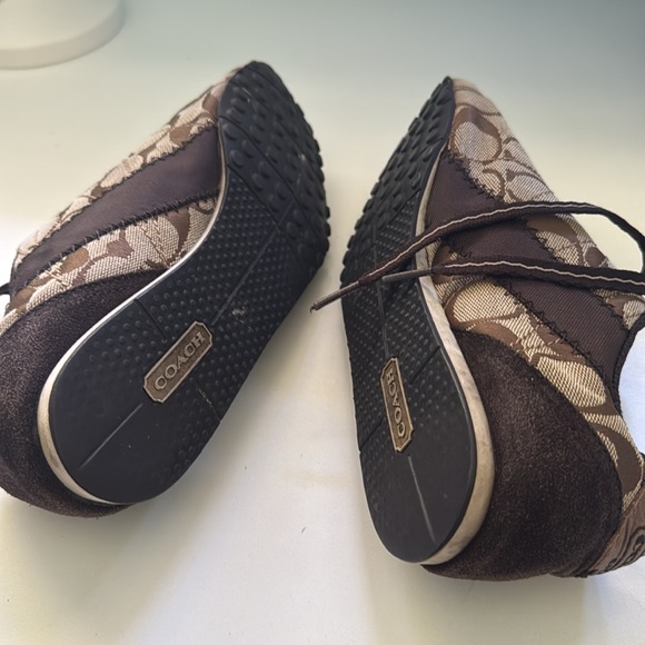 Coach logo brown shoes snickers 7 - Picture 5 of 10